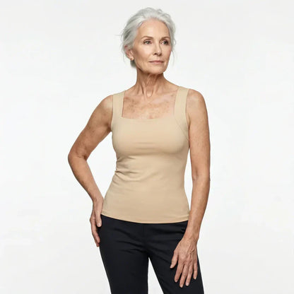 Dames Tanktop met Ingebouwde Bra - Zacht en Comfortabel Basic
