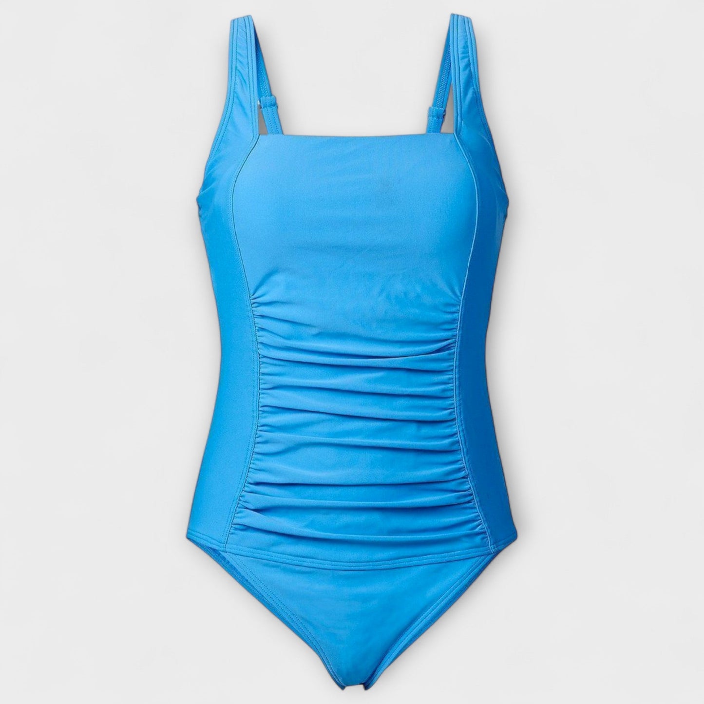 Dames Getailleerd Badpak – Retro Stijl met Vierkante Halslijn, Geschikt voor Zomer en Strandactiviteiten