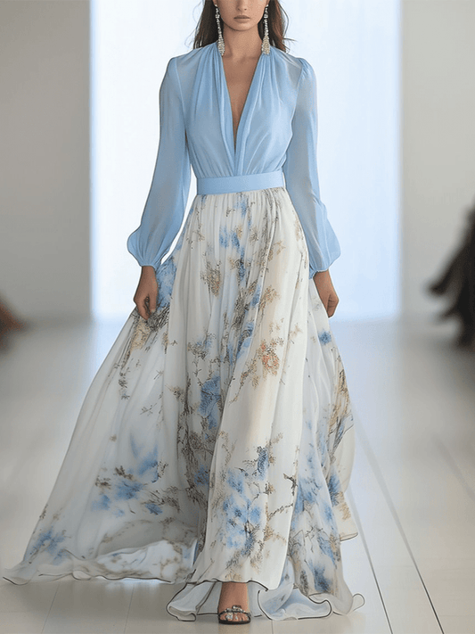 Felina - Trendy Lange Chiffon Jurk