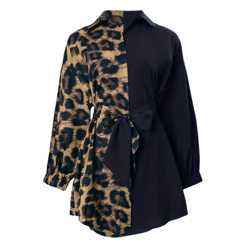 Dames Asymmetrische Jurk – Casual met Split en Knopen voor Lente en Zomer