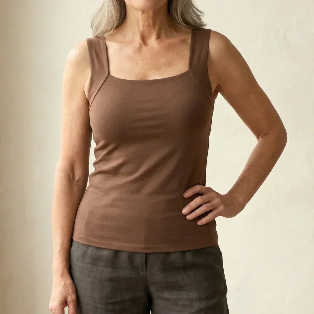 Dames Tanktop met Ingebouwde Bra - Zacht en Comfortabel Basic