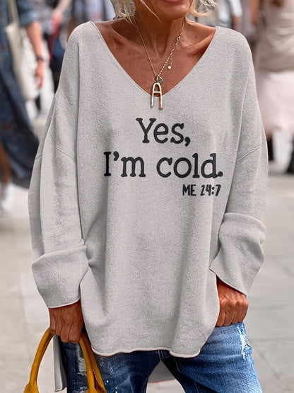Dames Oversized V-hals Hoodie – Casual trui met capuchon voor dagelijks gebruik
