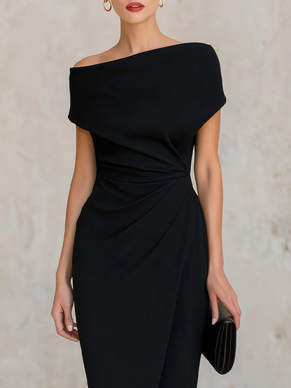 Dames Asymmetrische Midi Jurk – Casual, Geschikt voor Lente en Zomer
