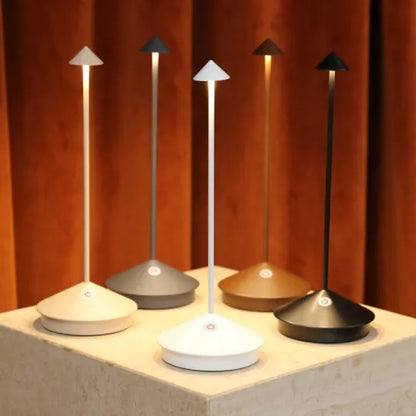 Draadloze LED Tafellamp Oplaadbaar Dimbaar Wit en Goud