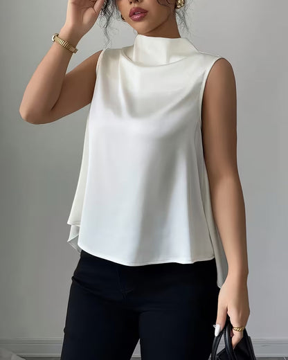 Dames Getailleerde Tank Top – Asymmetrisch V-Rug Design voor Casual Gebruik