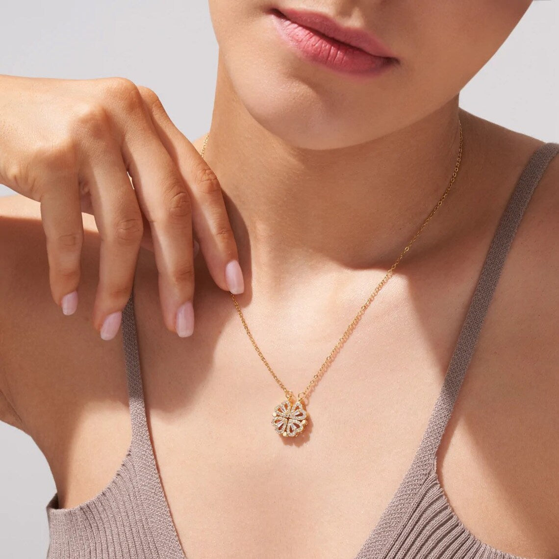 Amora – Magische Hart & Klaver Ketting