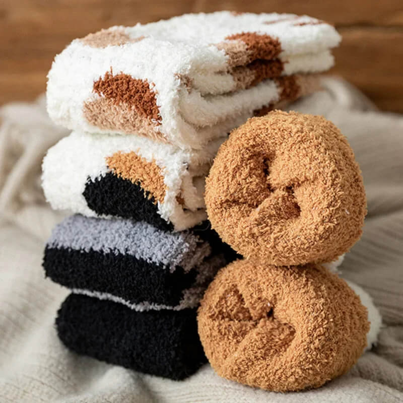 Dames Sokken met Kattenpootjes - Pluche Katoenmix