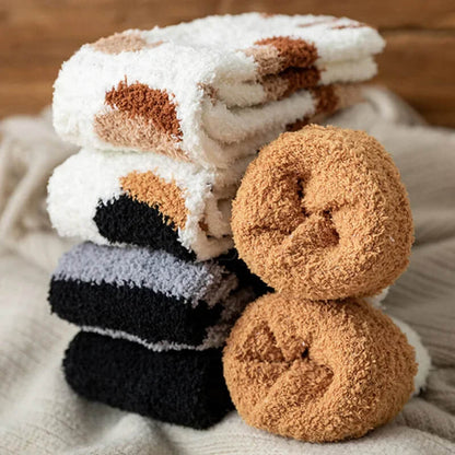 Dames Sokken met Kattenpootjes - Pluche Katoenmix
