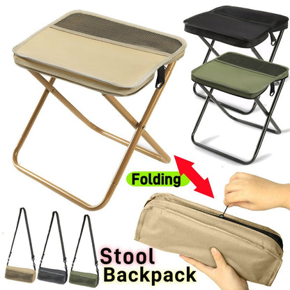 2-in-1 Rugzak met Opvouwbare Stoel - Lichtgewicht Campingstoel