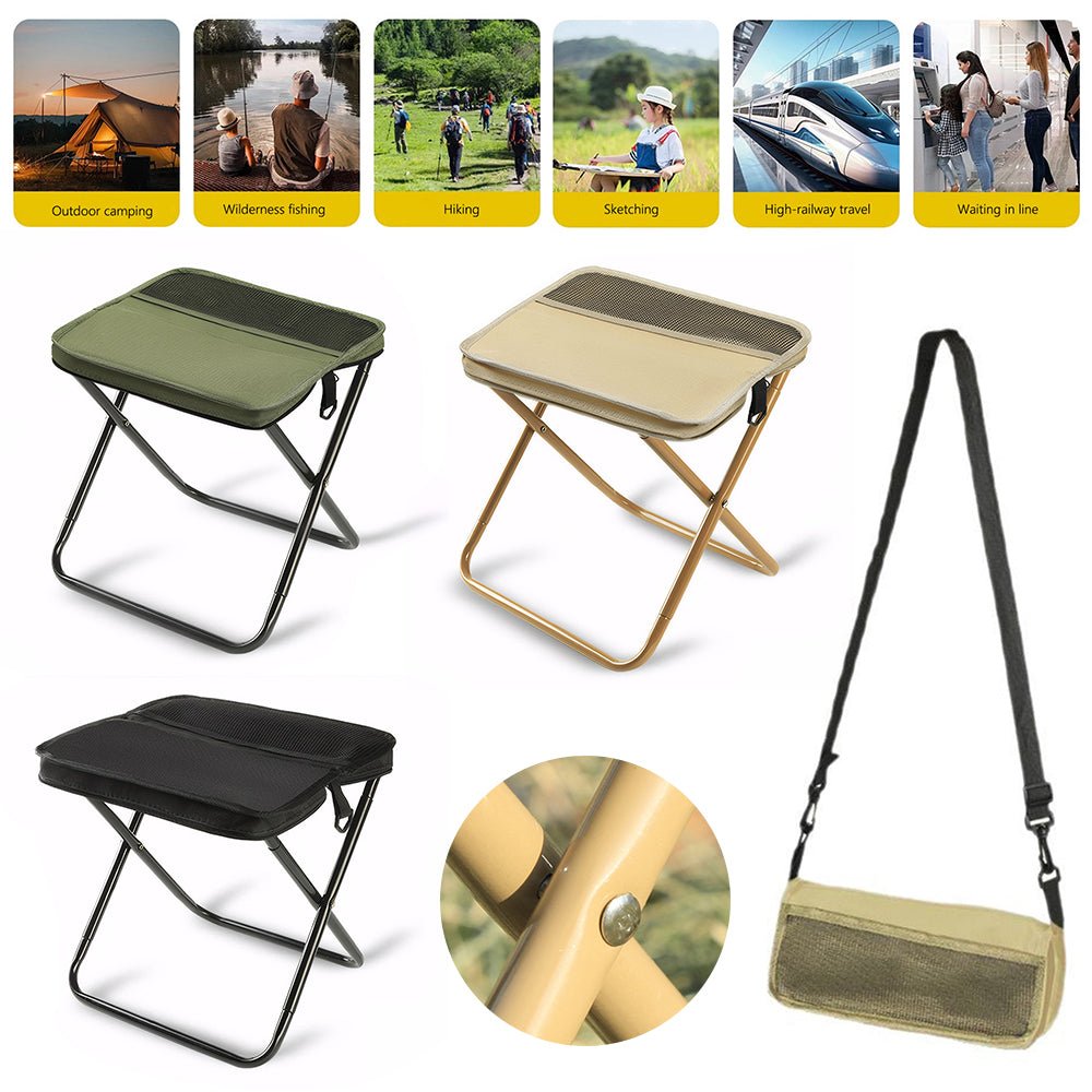 2-in-1 Rugzak met Opvouwbare Stoel - Lichtgewicht Campingstoel