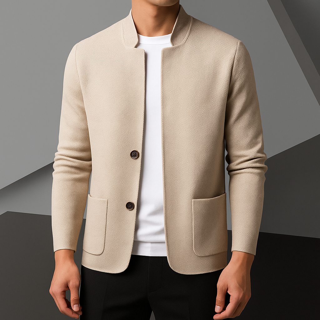 Dames Gebreid Vest met Opstaande Kraag