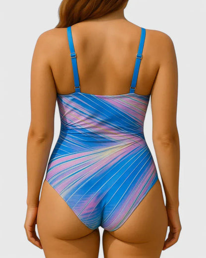 Dames Getailleerd Badpak – Met Wikkelfront, Geschikt voor Zomer en Strandgebruik