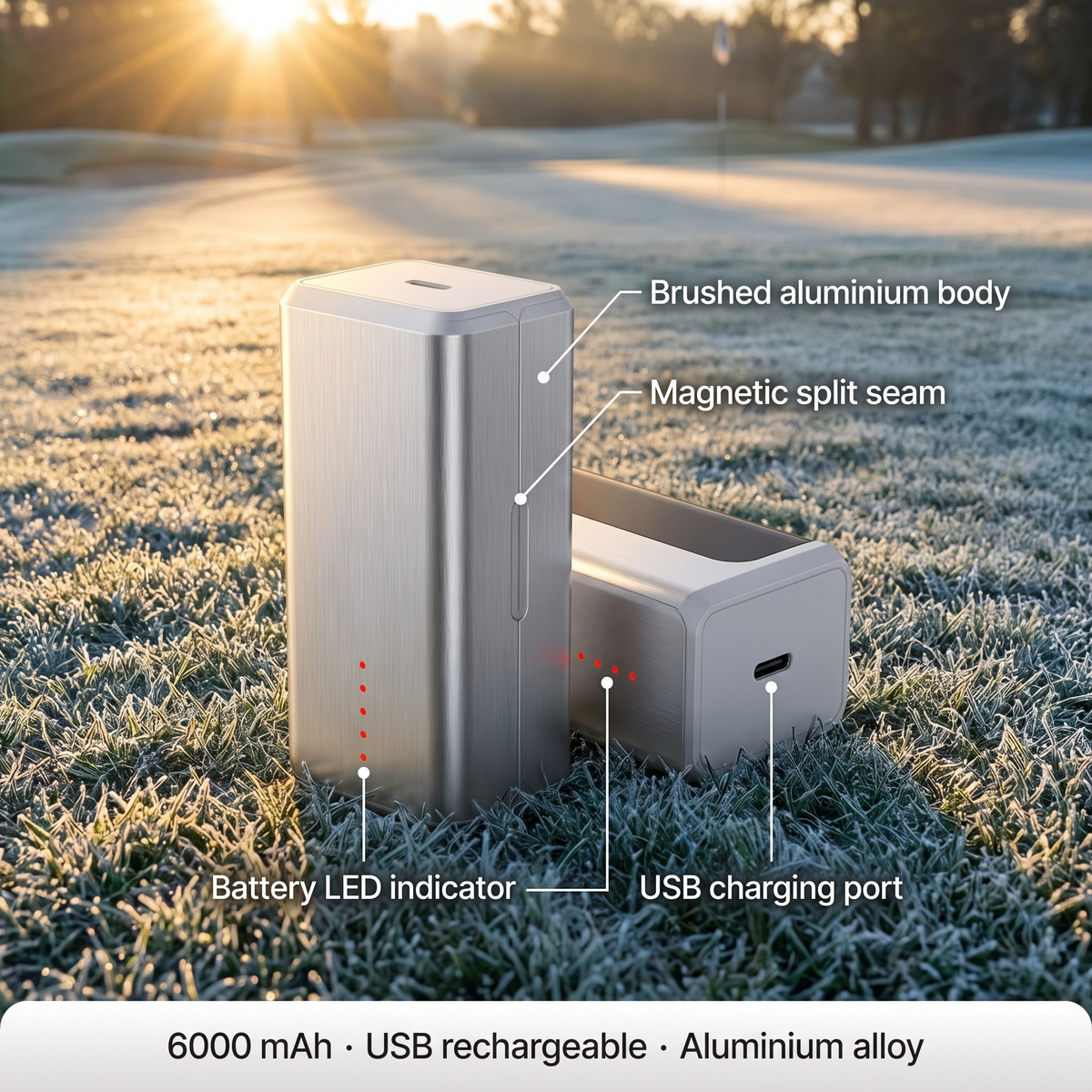 Handwarmers Set van 2 - Aluminium, Dubbelzijdig Verwarmd, USB-C