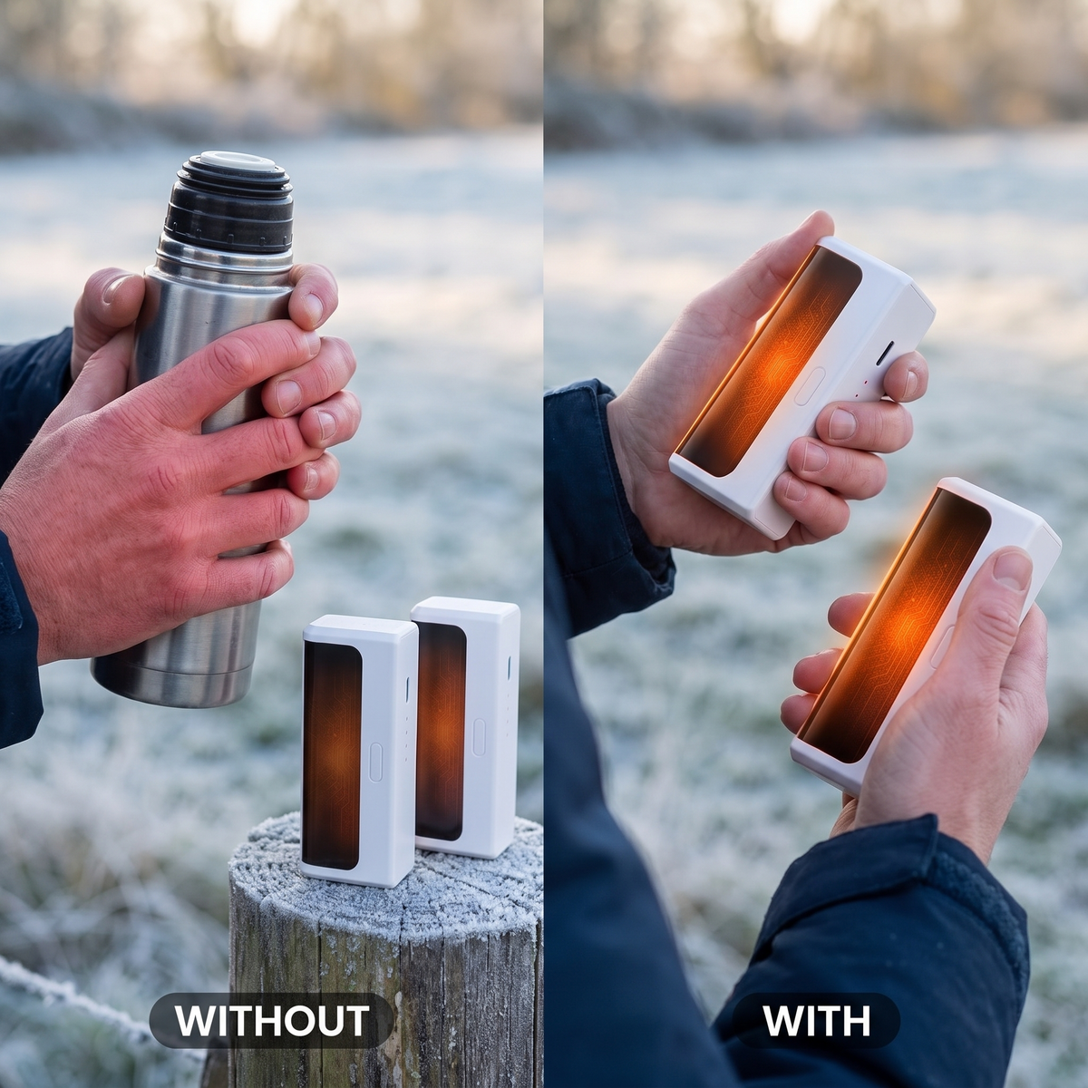 Handwarmers Set van 2 - Aluminium, Dubbelzijdig Verwarmd, USB-C