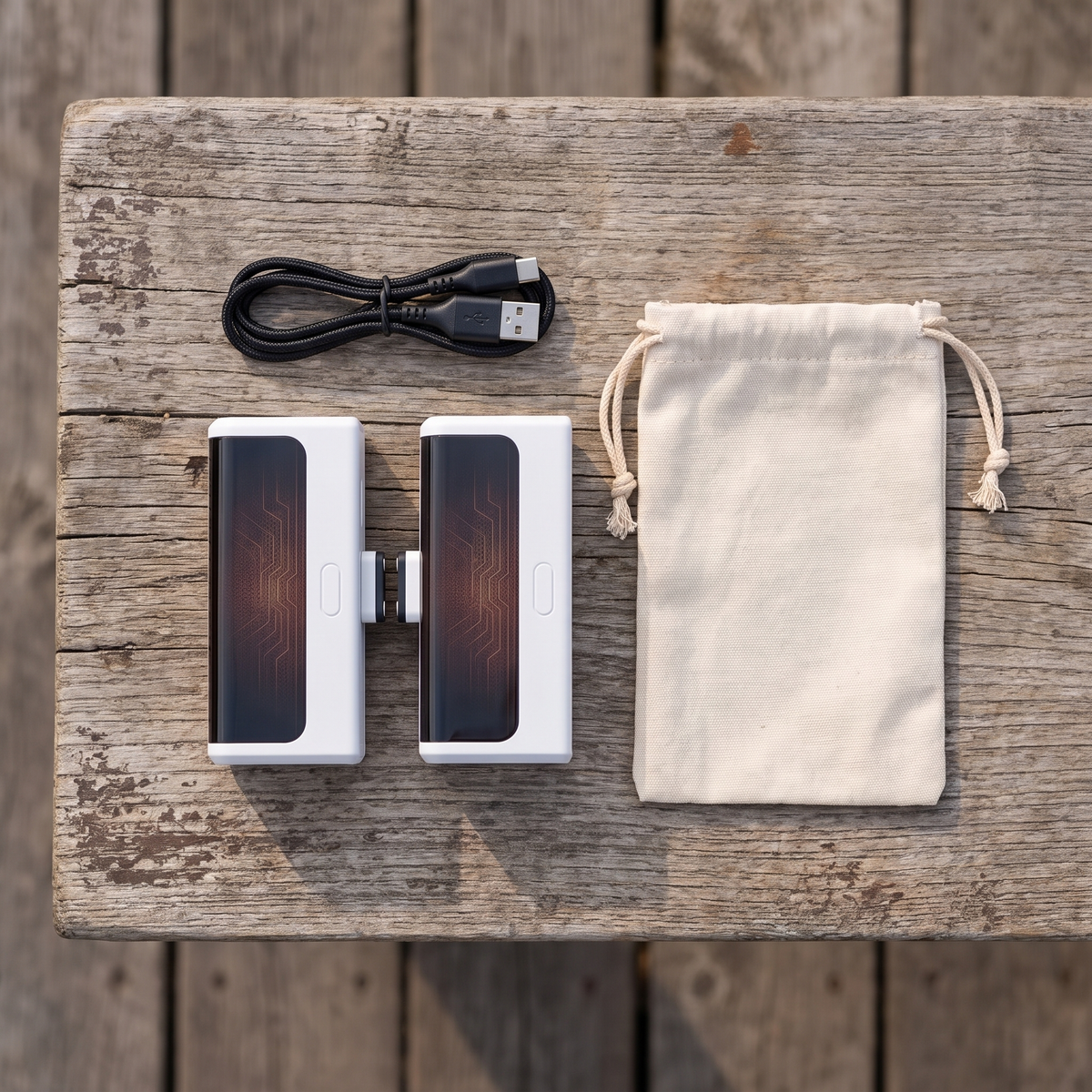 Handwarmers Set van 2 - Aluminium, Dubbelzijdig Verwarmd, USB-C