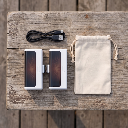 Handwarmers Set van 2 - Aluminium, Dubbelzijdig Verwarmd, USB-C