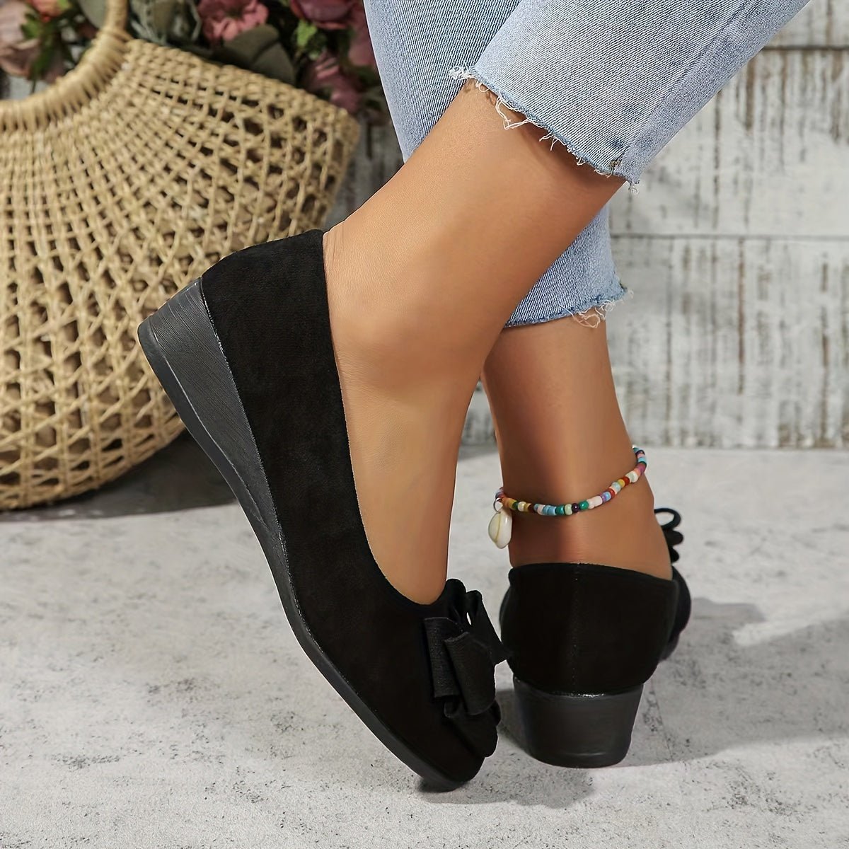 Dames Orthopedische Platte Schoenen met Strikdetail