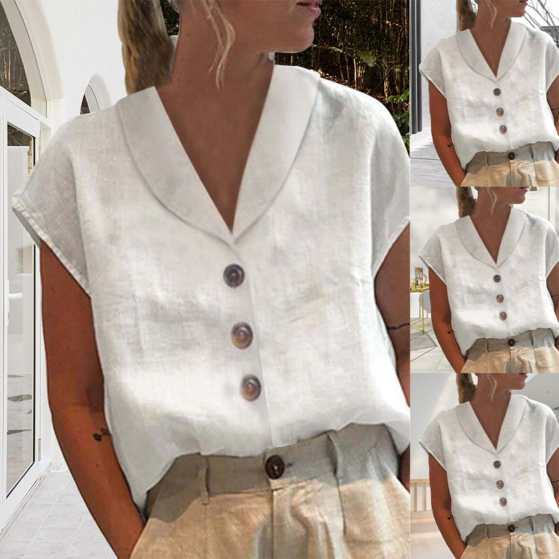Noelle - Casual Blouse met Kraag