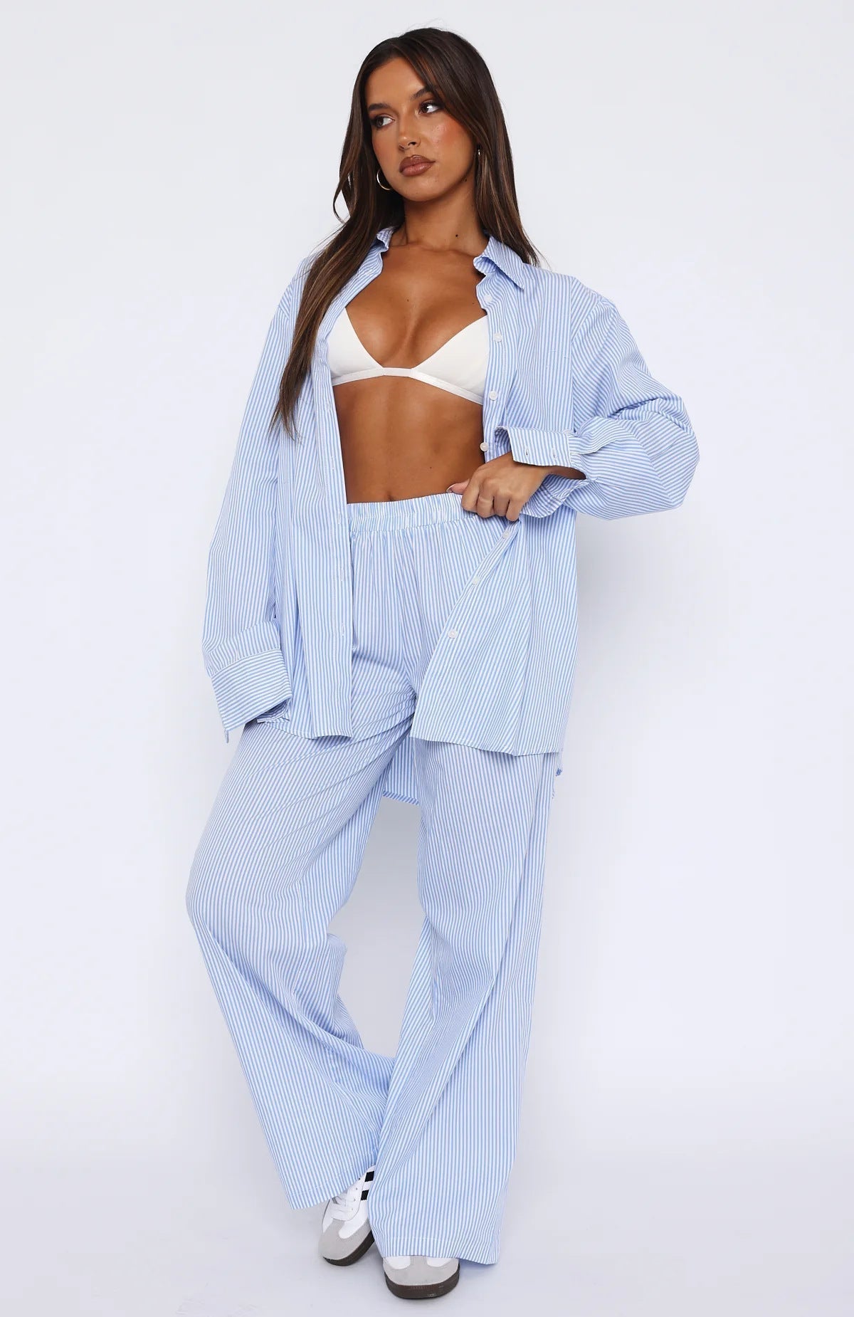 Femke - Elegante Hoge Taille Broek met Wijde Pijp