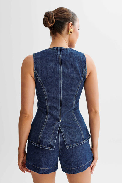 Giulietta - Trendy Denim Button Up Set