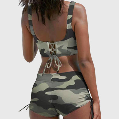 Dames High-Waisted Bikini – Tweedelig, Geschikt voor Zomer en Strandgebruik