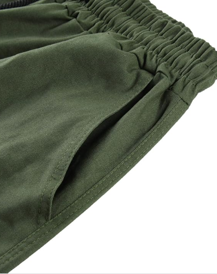 Heren Cargo Broek met Meerdere Zakken en Verstelbare Taille