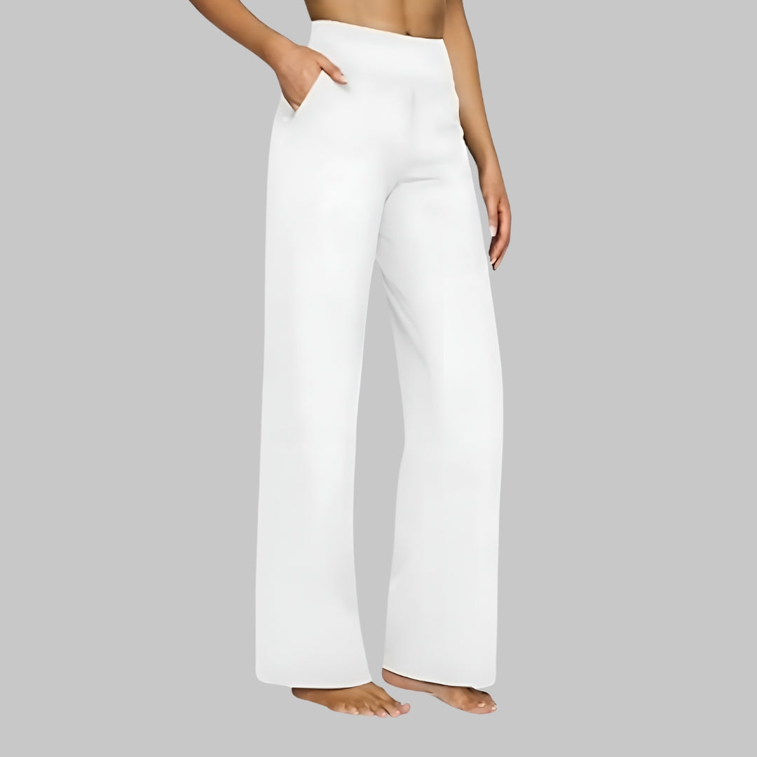 Dames Broek Hoge Taille Stretch – Comfortabele Pull-On Pantalon