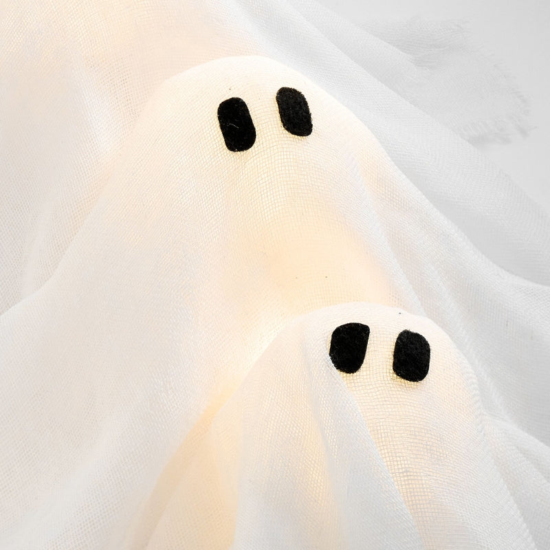 Halloween Deurkrans met 12 LED-Verlichte Geesten
