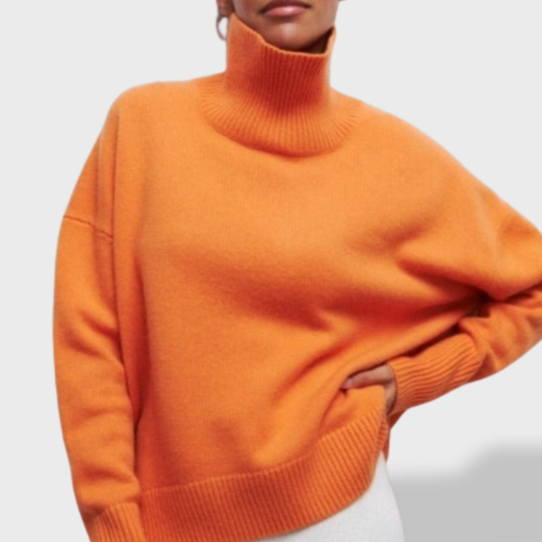 Dames Trui Coltrui – Zachte Basic Pullover met Lange Mouwen