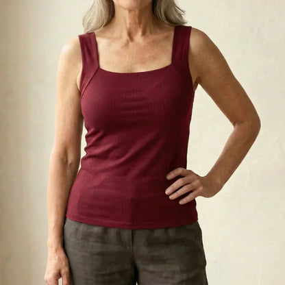 Dames Tanktop met Ingebouwde Bra - Zacht en Comfortabel Basic