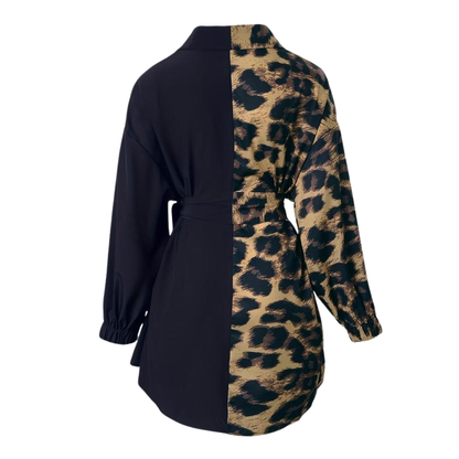 Dames Asymmetrische Jurk – Casual met Split en Knopen voor Lente en Zomer