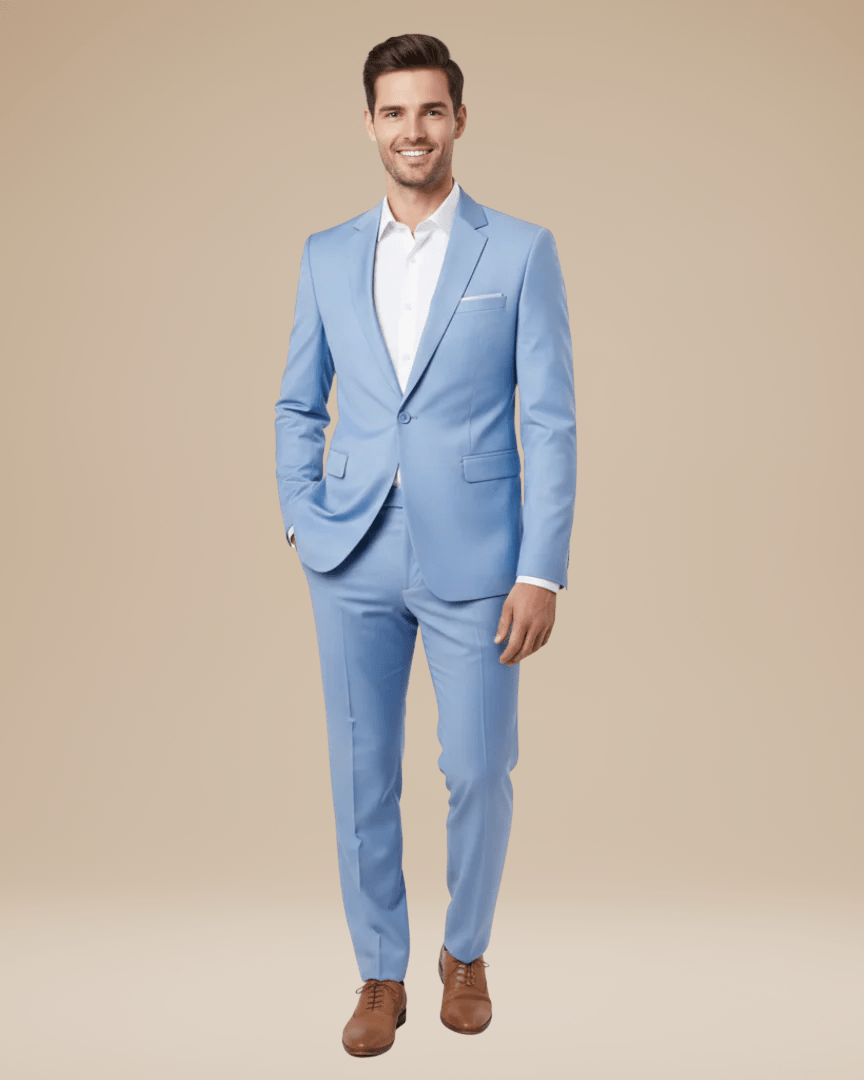 Heren Pak Twee Delen Stretch Stof Slim Fit