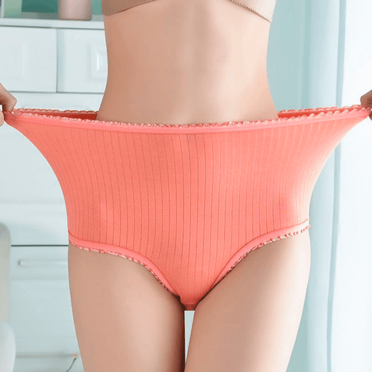 Lara - Licht Corrigerende High Waist Onderbroek in Geribde Stof voor Dames