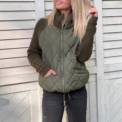 ❄️Winter Chic❄️ Gebreide Patchwork Puffy Jacket