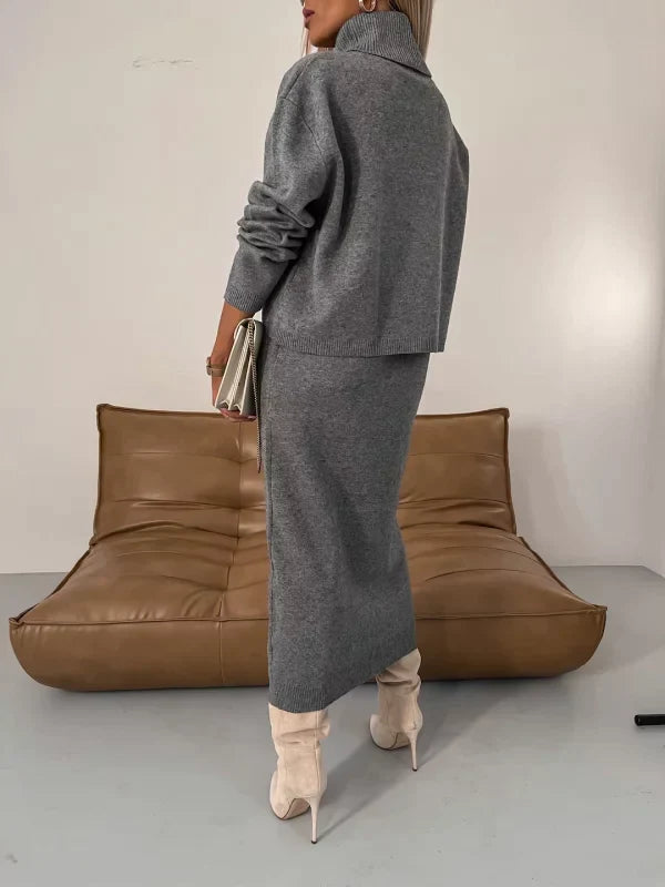 Dames Midi Jurk met Bijpassende Coltrui