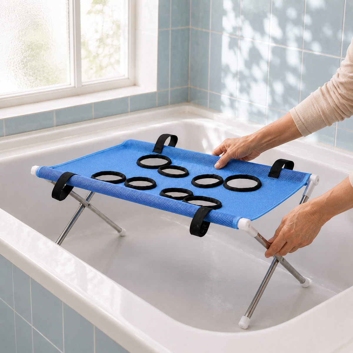 Verhoogd Anti-Slip Badplatform voor Honden - RVS