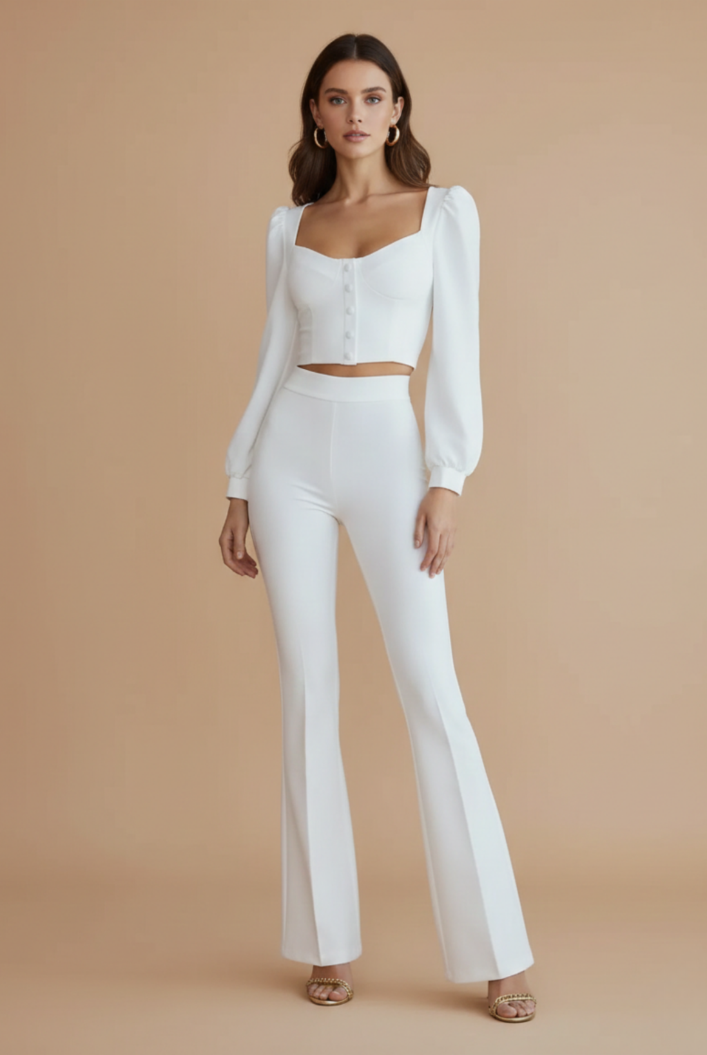 Dames Getailleerd Set – Met Knopen, Geschikt voor Avondgebruik