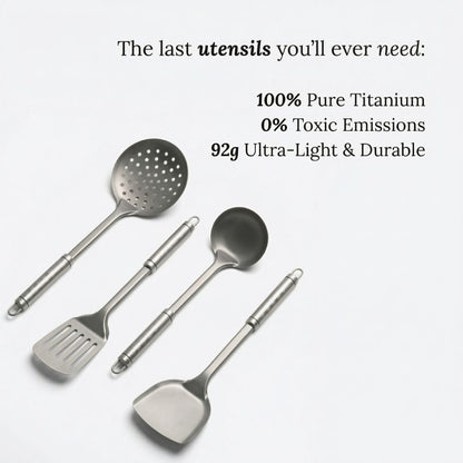 Titanium Kookset 6-Delig – Koekenpan, Keukengerei & Snijplank