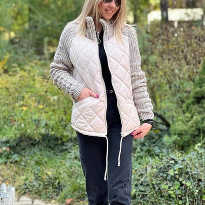 ❄️Winter Chic❄️ Gebreide Patchwork Puffy Jacket