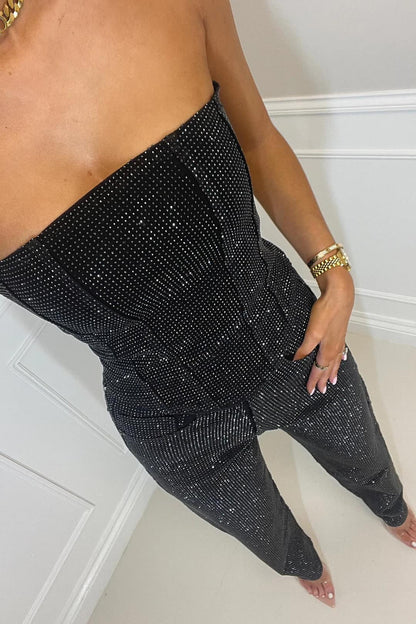 Lieve - Elegante Strapless Jumpsuit