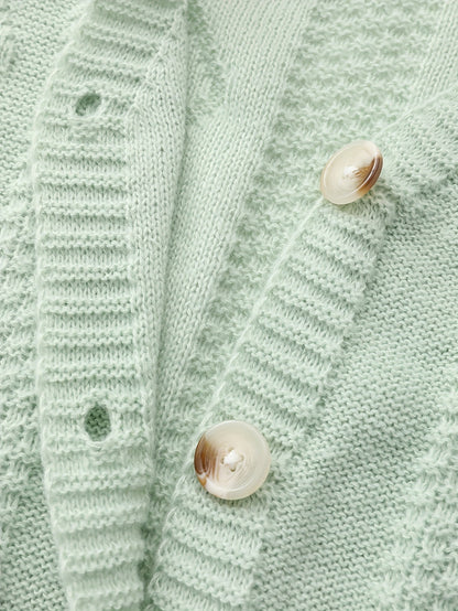Winsome™ | Women's Floral Embroidered V-Neck Button Cardigan