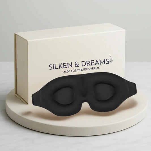 3D Contoured Sleep Mask – Light-Blocking & Lash-Friendly | Silken & Dreams