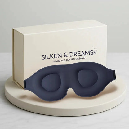 3D Contoured Sleep Mask – Light-Blocking & Lash-Friendly | Silken & Dreams