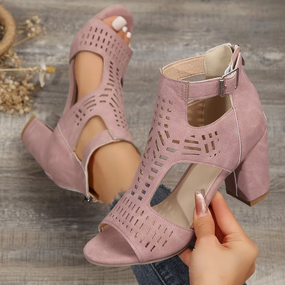 Leana - Elegante Blokhak Sandalen