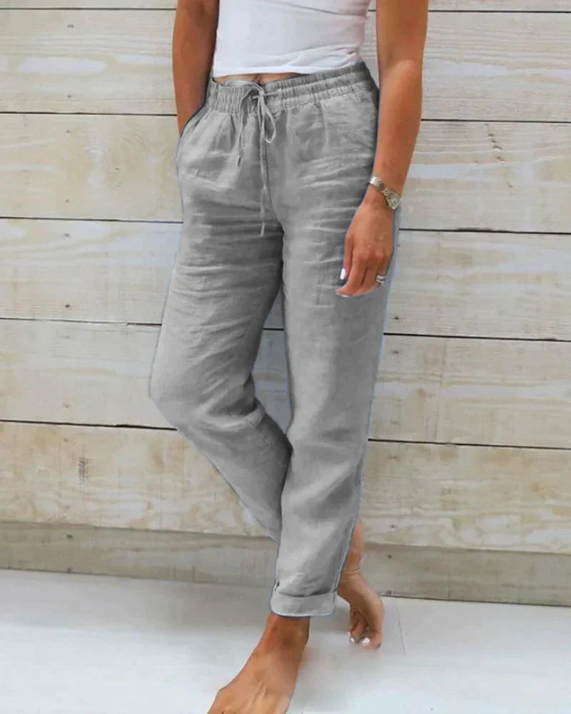 Noémie - Stijlvolle Linnen Broek
