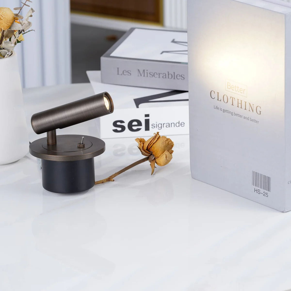 Wandlamp met Verstelbare Cilindrische Kop en Geïntegreerde LED