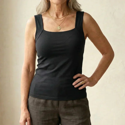 Dames Tanktop met Ingebouwde Bra - Zacht en Comfortabel Basic