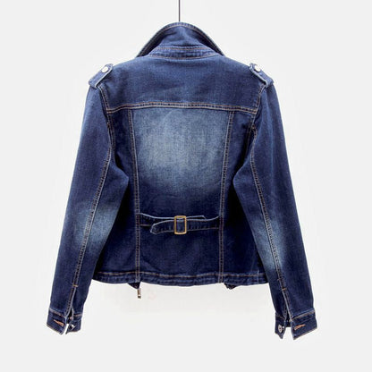 Dames Klassiek Denim Spijkerjack – Katoen, Casual Jas voor Alledaags Gebruik