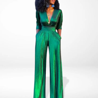 Dames Jumpsuit – Effen, Comfortabel, Avondkleding