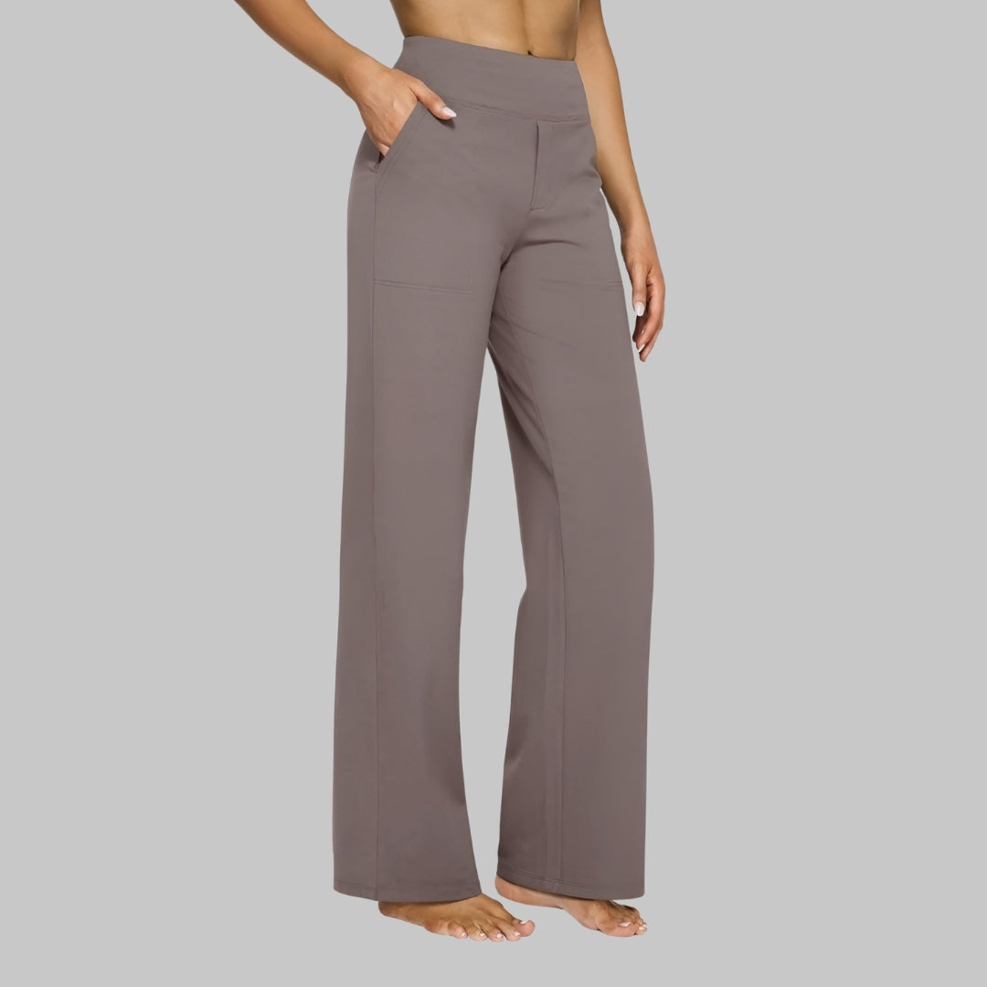 Dames Broek Hoge Taille Stretch – Comfortabele Pull-On Pantalon